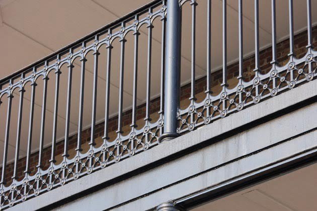 Cast iron balcony railing