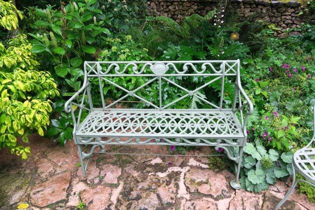 Cast iron garden bench