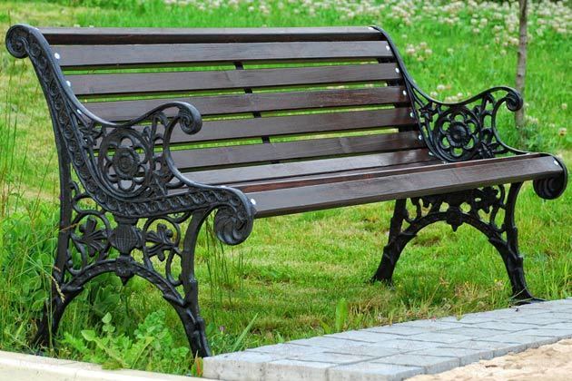 cast iron garden bench for sale