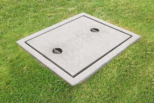 Concrete manhole cover