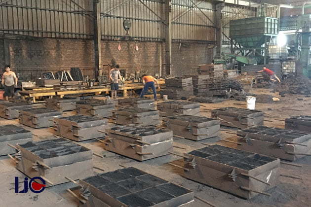 Workers are manufacturing in the factory of Viet Nam Cast Iron