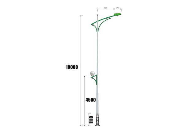 post height for area - How tall are lighting poles?