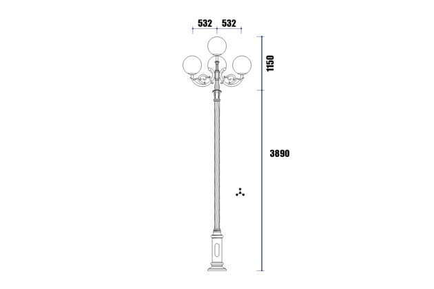 post height for area - How tall are lighting poles?