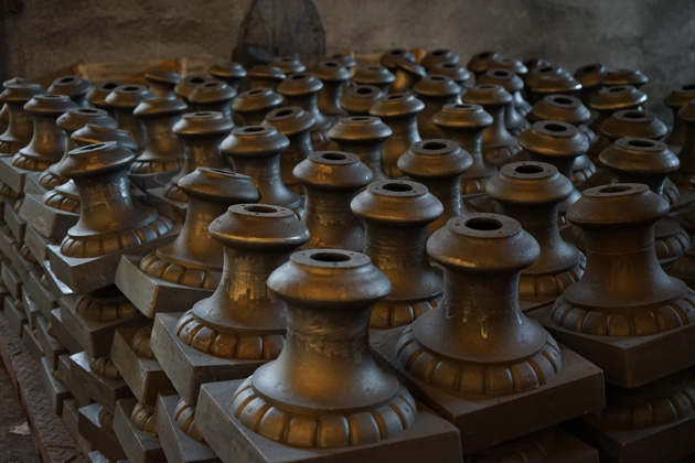 Metal casting work in a foundry