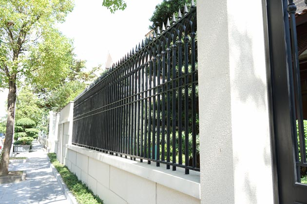 Cast iron fence