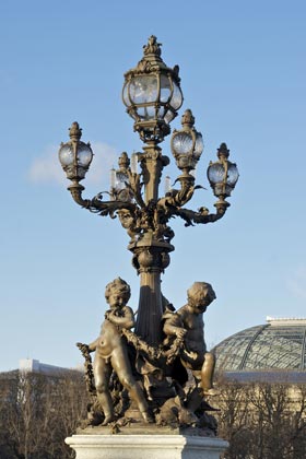 Lamppost Henri Gauquie in Pont Alexandre III Bridge