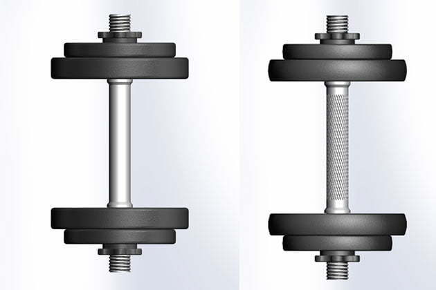 Choose dumbbell according to handle bar