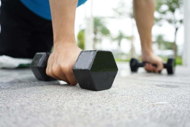 Cast iron dumbbells made by VIC