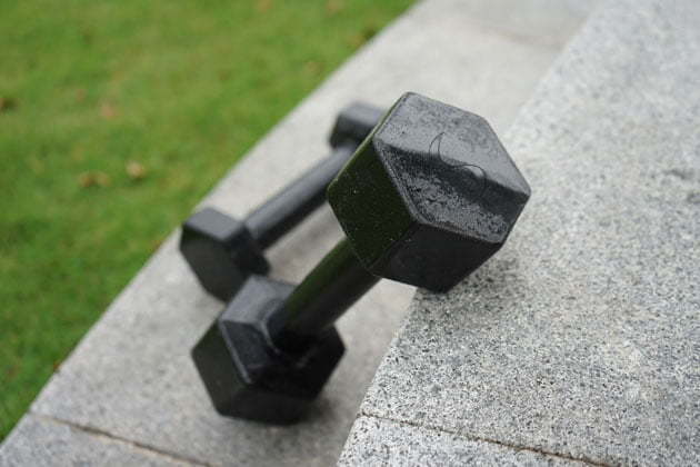 Cast iron dumbbell