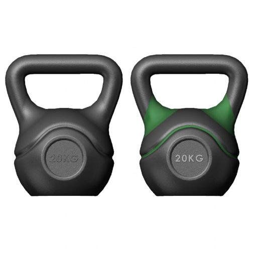 Cast iron kettlebell with straight handles