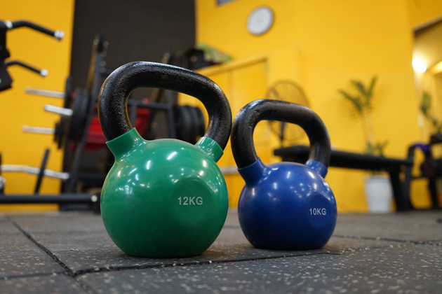 Kettlebell comes in a range of weight