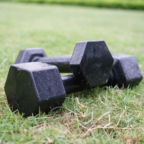 Metal foundry dumbbells