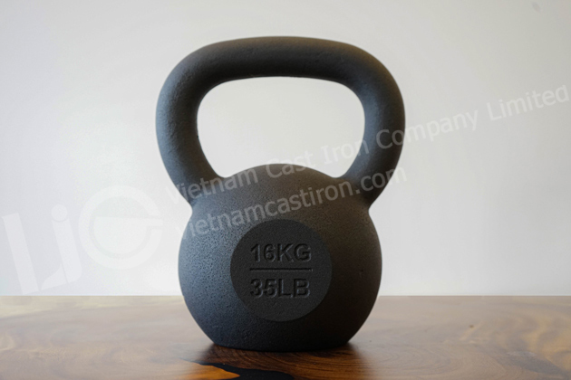 Cast iron kettlebell made by VIC casting foundry