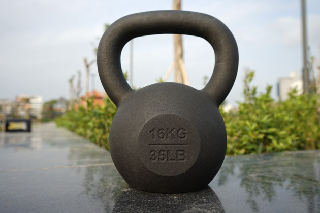 Cast iron kettlebell made by vic