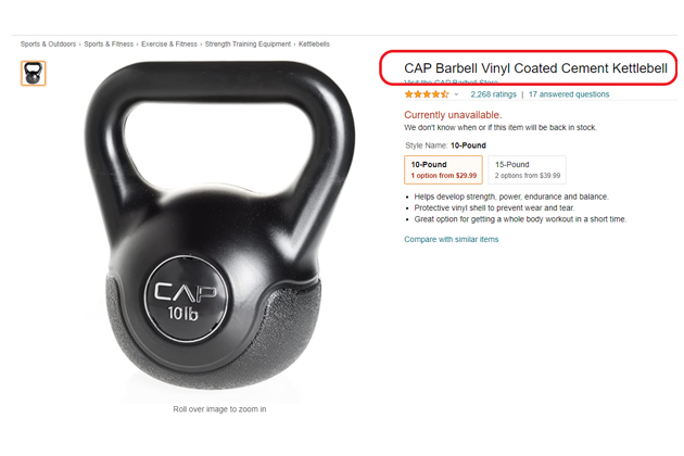 Cap barbell vinyl coated cement kettlebell new arrivals