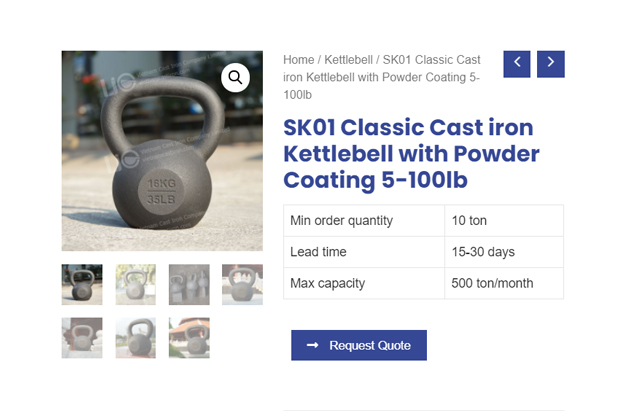 single cast iron kettlebell